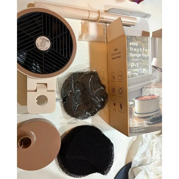 Desktop Range Hood Oil Fume Purifier USB 3 Speed Compact Smoking Fan new - Picture 3 of 4